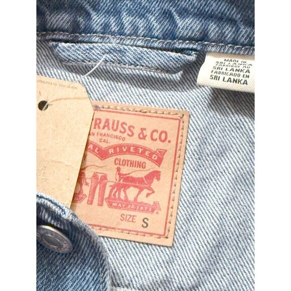 Levi's NWT Sz S Wild West Medium Wash Ex-Boyfriend Trucker Denim Jean Jacket - Picture 6 of 14